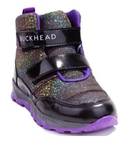 Buckhead 4183 Siyah Mor Snowshell Ortopedik Günlük Kız Çocuk Bot (Siyah-Mor)