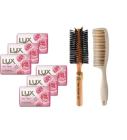 Lux Sabun 80GR Soft Touch 6 Adet Bio Care Saplı Tarak Saç Fırçası Klasik Şekil Verme Fön 1+1 Adet
