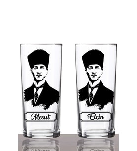 Kişiye Özel 2'li Atatürk Rakı Bardağı