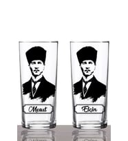 Kişiye Özel 2'li Atatürk Rakı Bardağı