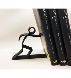 Stickman -Çöp Adam Kitap Tutucu Standı, Siyah, Tek Ebat