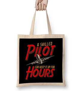 Funny A Skilled Pilot Can Keep It Up For Hours Pun Bez Çanta Uzun Saplı