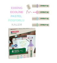 24 EcoLine Pastel Fosforlu Kalem 4’lü Set – Çevre Dostu ve Yumuşak Renkler