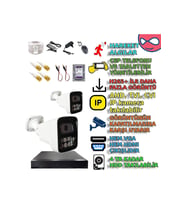 XMPro 2 KAMERALI 6 WARM LEDLİ 5MP 3.6 SONY LENS GECE RENKLİ GÖSTEREN METAL KASA GÜVENLİK KAMERA SETİ