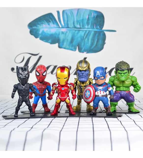 Avengers 8'li Anime Oyuncak Seti Spiderman Ironman Hulkbuster