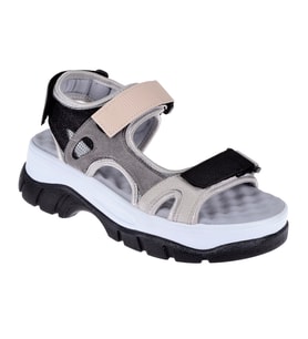 Sms Cırtlı Comfort Kadın Sandalet SMS-4740 SİYAH MULTİ