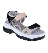 Sms Cırtlı Comfort Kadın Sandalet SMS-4740 SİYAH MULTİ