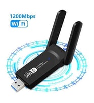 AC1200 Mbps Çift Band Usb 3.0 Kablosuz Wifi Alıcısı Windows 10 Uyumlu Harici Wifi Alıcısı 2 Antenli