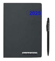 Kişiye Özel 2027 Lacivert Yaldız Baskılı Günlük Ajanda ve Kalem