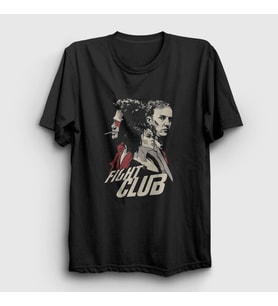 Presmono Unisex Siyah Trio Fight Club Film T-Shirt 425221tt