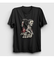Presmono Unisex Siyah Trio Fight Club Film T-Shirt 425221tt