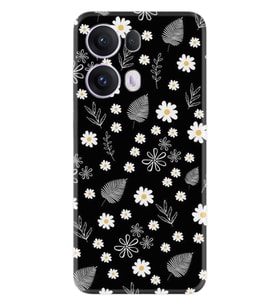 Oppo Reno 13 Pro Kılıf Boutique Baskılı Resimli Papatyalar ve Yaprak Pcode -078