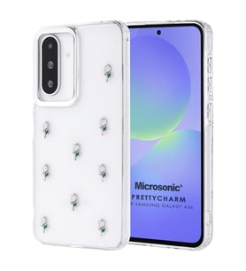 Microsonic Samsung Galaxy A36 Kılıf PrettyCharm Tulip (Yeşil)