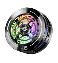 HADRON SL70 Manyetik Klipsli Telefon Soğutucu Fan RGB Isı Göstergeli Siyah