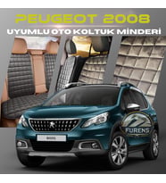 Peugeot 2008 Antrasit Renk Tay Tüyü Cepli & Terletmez Sırtlı Oto Koltuk Minder Seti - Koltuk Koruma Kılıfı (ÖN & ARKA TAM SET)