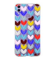 PrintiFy Huawei Honor 8C ile Uyumlu 1mm Slim Fit Water Color 1 Baskılı Şeffaf  Kılıf