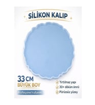 Epoksi Silikon Kalıp Büyük Tepsi Kenarı Dalgali Model 33.5 CM