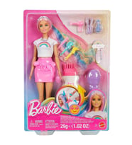 Barbie Gökkuşağı Saçlar Bebeği - Renkli Saçlı ve Aksesuar Zenginli Kuaför Seti