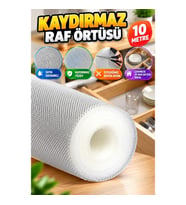 10 Metre Şeffaf Çekmece İçi Kaydırmaz Koruyucu Mat – Silikon Tabanlı ve Kesilebilir