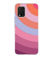 Xiaomi Mi 10 Lite Uyumlu Kapak  Renk Cümbüşü Tasarımlı Şeffaf Silikon Kılıf