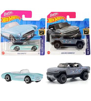 Hot Wheels 2 Araç Set Barbie The Movie 1956 Corvette & 2024 Gmc Hummer Ev (1/64)