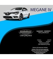 Renault Megane Uyumlu 4 Cam Çerçevesi-Yan Çamurluk-Ön Panjur Çıtası Set Parça (Karışık)