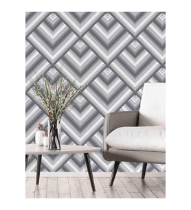 Dreamwall Geometrik Zigzag Desenli Silinebilir Tekstil Duvar Kağıdı (Çok Renkli)
