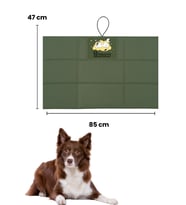 Yeşil Köpek Minderi 47x85 cm, Katlanabilir ve Cepli, Büyük ve Orta Irk İçin