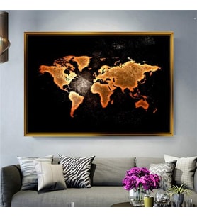 Altın Çerçeveli dekoratif tablo l1181 (Gold)