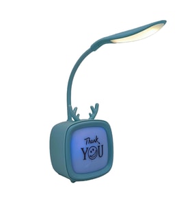 Hedyex Budret Şarjlı 400mAh Led Masa Lambası Akrobatik Gece Lambası Turkuaz