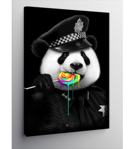 Kanvas Tablo Lolipop Yiyen Panda