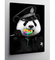 Kanvas Tablo Lolipop Yiyen Panda