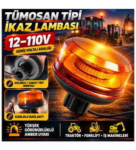 Tepe Çakar Lamba 10 Fonksiyon Çakar Kablolu Geçmeli 12-110 Volt