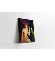 Nude Girl And Parrot Kanvas Tablo