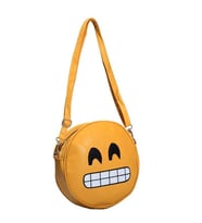 Emoji Çanta Zorlama Gülen Yüz İfadeli (Sarı)