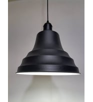 RİOLİGHT RETRO SİYAH İÇİ BEYAZ TEKLİ METAL SARKIT ÇAP: 27CM