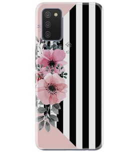 Kılıfland Samsung Galaxy A02S Kılıf Desenli Silikon Resimli Kapak Flowers 4 Kılıf 1390