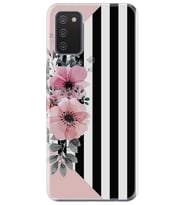 Kılıfland Samsung Galaxy A02S Kılıf Desenli Silikon Resimli Kapak Flowers 4 Kılıf 1390