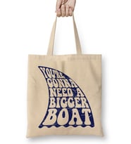 Jaws Inspired Bigger Boat Quote Bez Çanta Uzun Saplı