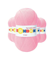 5 Adet Kristal El Örgü Lif İpi Şeker Pembe 98588 - bonbon mudanis