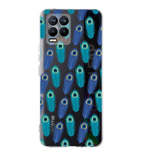 PrintiFy Realme 8  ile Uyumlu 1mm Slim Fit Nazar Boncuğu 4 Baskılı Şeffaf  Kılıf