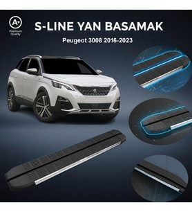 Peugeot 3008 S-Line Premium Krom Yan Basamak   2016-2023