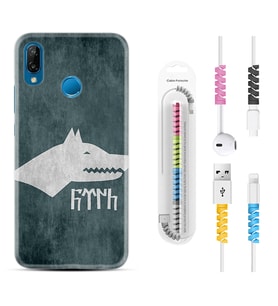 Huawei P20 Lite Mate 10 20 Lite Pro P40 Lite KılıfKablo Koruma Spiral Silikon Göktürk 2 1411