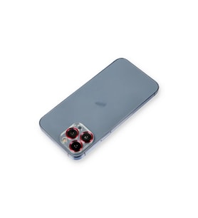 Apple iPhone 12 Pro Max Metal Kamera Lens Koruma Cam - Kırmızı