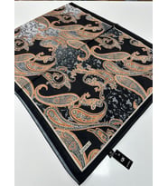 QASHKA Saten İpek Şal Etro Desen LBT0112