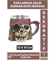 Yüksek Kaliteli Dekoratif Hediyelik Genç Yetişkin Eğlenceli Tasarım Paslanmaz Çelik Kupa Bardak