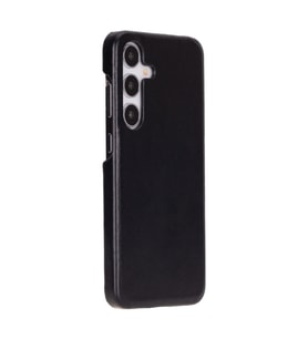 Samsung Galaxy S25 Plus Uyumlu, Hakiki Deri, El Yapımı Arka Kapak, Kömür Siyah