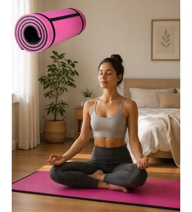 10 mm Pilates ve Egzersiz Matı Kaydırmaz Taban Konforlu Spor Minderi Hafif Taşınabilir