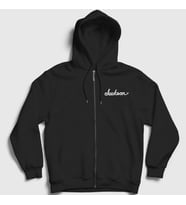 Presmono Unisex Siyah Logo Jackson Hediye Gitar Fermuarlı Kapüşonlu Sweatshirt 544118tt