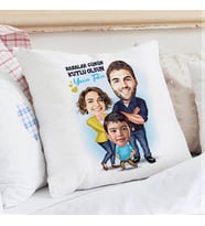 Kişiye Özel Biricik Babamız Karikatürlü Yastık